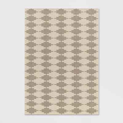 Step Diamonds Outdoor Rug Tan/Ivory - Threshold™ - Image 5
