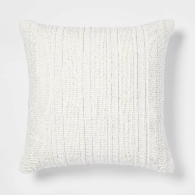 Oversized Textural Woven Throw Pillow Cream - Threshold™ - Image 5