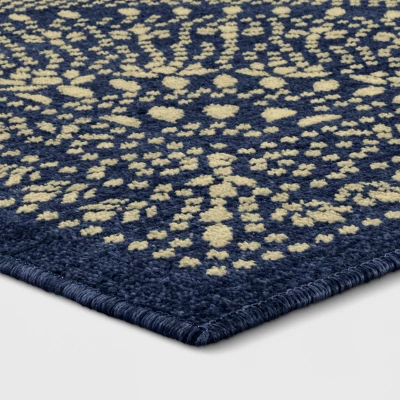 Butterfield Woven Novelty Area Rug Navy - Threshold