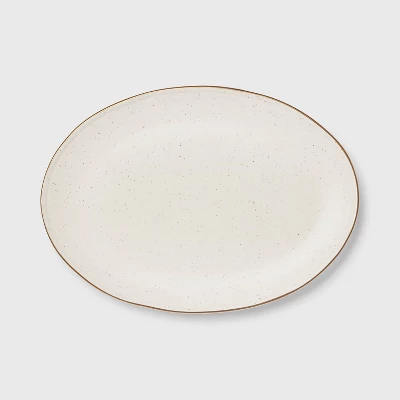Small Ceramic Serving Platter Ivory - Threshold™ - Image 2