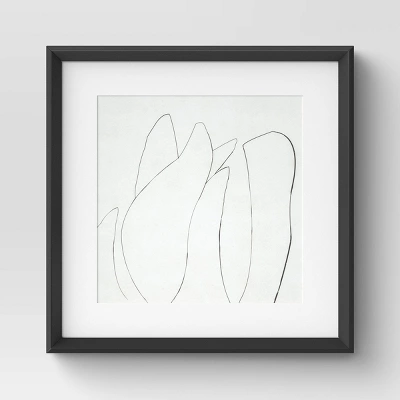 (Set Of 2) 24" X 24" Sketch Art Print Black/White - Threshold™ Designed With Studio McGee - Image 4