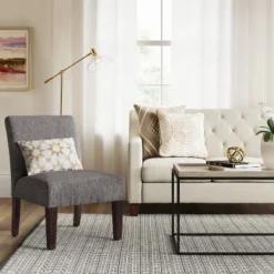 Quincy Basic Slipper Chair Charcoal - Threshold™