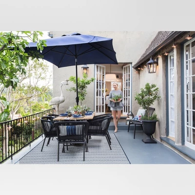 Pattern Stripe Outdoor Rug Blue - Threshold - Image 5