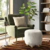 Carmine Luxe Arm Accent Chair With Brass Legs - Threshold™