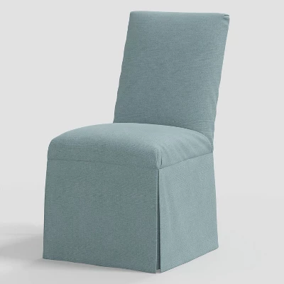 Samy Skirted Slipcover Dining Chair In Linen - Threshold™