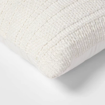 Oversized Textural Woven Throw Pillow Cream - Threshold™ - Image 3