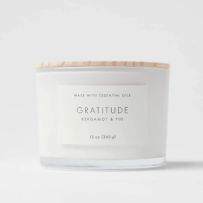Wood Lidded Glass Wellness Grateful Candle - Threshold™ - Image 3