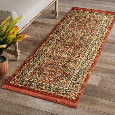 Damask Woven Persian With Fringe Rug - Threshold - Image 2