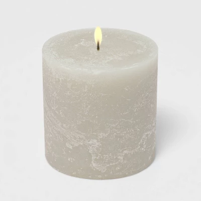 Pillar Cozy Cashmere Candle Gray - Threshold™