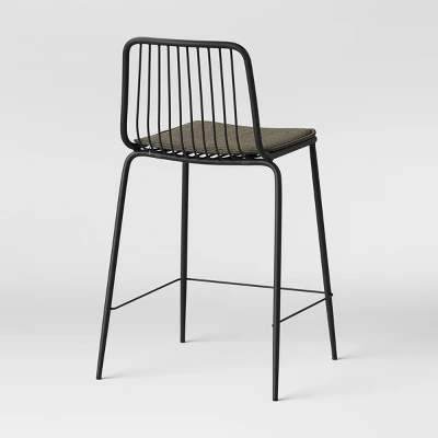 Set Of 2 Sodra Rounded Seat Wire Counter Height Barstool Black - Threshold™ - Image 4