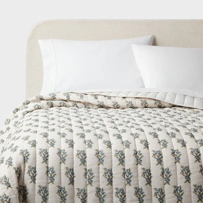 Voile Woodblock Printed Quilt Ivory - Threshold™ - Image 3