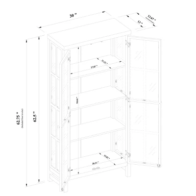 Bountiful Wood And Glass Tall Cabinet - Threshold™ Designed With Studio McGee - Image 6