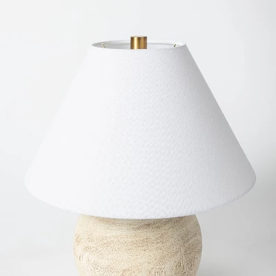 Medium Faux Wood Table Lamp Brown - Threshold™ Designed With Studio McGee - Image 3
