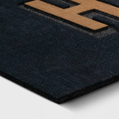 1'7.5"x3'11" 'Hello' Doormat Black/Tan - Threshold™ - Image 2