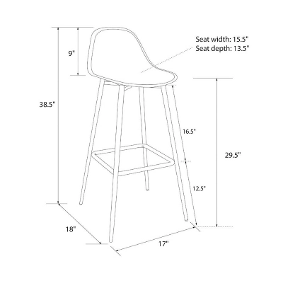 Copley Barstool - White - Threshold™ - Image 3