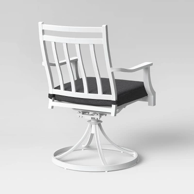 2pc Fairmont Metal Rocking Outdoor Patio Dining Chairs Swivel Chairs Charcoal - Threshold™ - Image 3