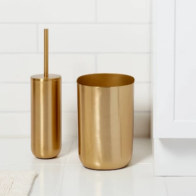Brushed Brass Waste Can Gold - Threshold™