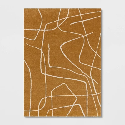 Abstract Lines Rug Mustard - Threshold™ - Image 4