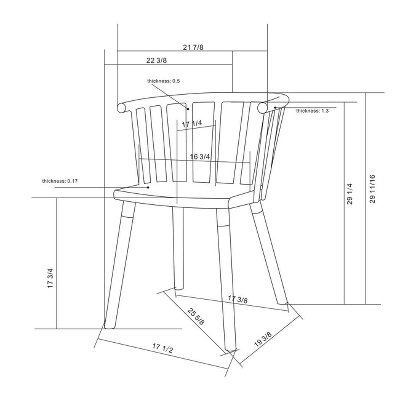 Set Of 2 Balboa Barrel Back Dining Chair - Threshold™ - Image 5