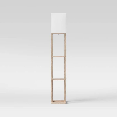 Alabaster Shelf Floor Lamp Light Brown - Threshold™ - Image 3