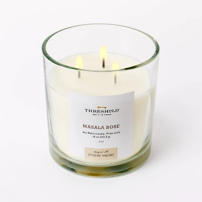 Clear Glass Masala Rose Candle White - Threshold™ Designed With Studio McGee - Image 2