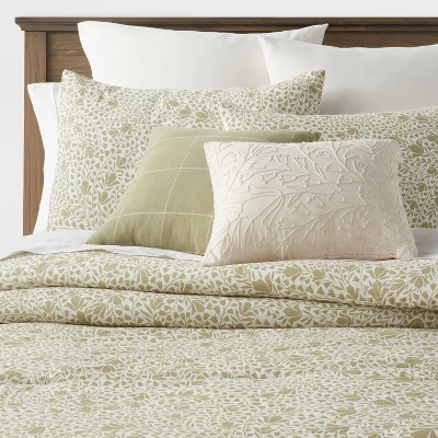 8pc Floral Comforter Set Green - Threshold™ - Image 9