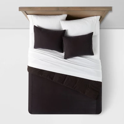Lustrous Velvet Duvet Cover & Sham Set - Threshold™ - Image 2