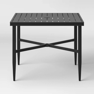 Searsburg Aluminum 4 Person Slat Top Square Patio Dining Table, Outdoor Furniture - Threshold™ - Image 2