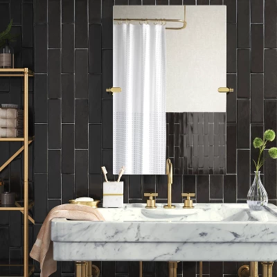 20" X 30" Frameless Rectangular Pivot Mirror Brass - Threshold™