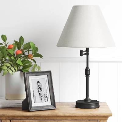 Large Swing Arm Oil Rubbed Lamp Base Black - Threshold™ - Image 2