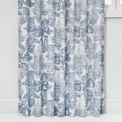 1pc Light Filtering Charade Floral Window Curtain Panel - Threshold™ - Image 2