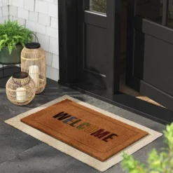 1'6"x2'6" 'Welcome' Coir Doormat Multi/Natural - Threshold™