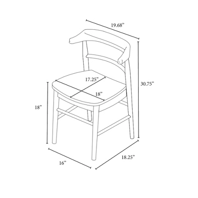 2pk Kaysville Curved Back Wood Dining Chair - Threshold™ Designed With Studio McGee - Image 6