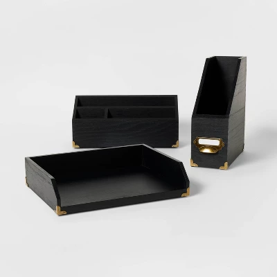 Wood Magazine File Black - Threshold™ - Image 3