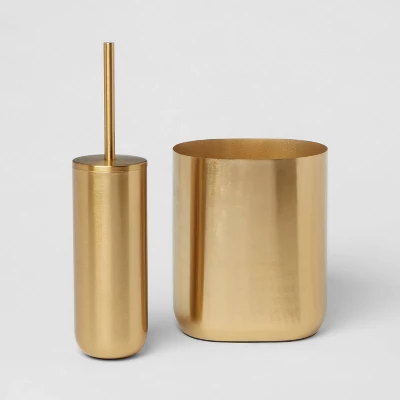Brushed Brass Waste Can Gold - Threshold™ - Image 3