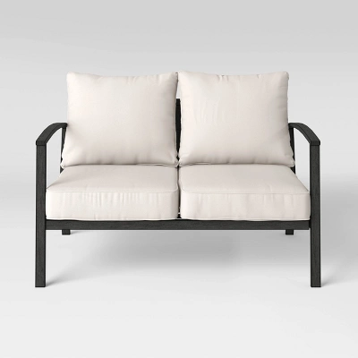 Ryegate Weathered Teak Patio Loveseat - Threshold™ - Image 2