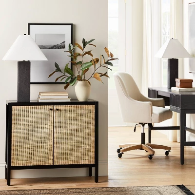 Springville 2 Door Decorative Storage Cabinet Black - Threshold™ Designed With Studio McGee