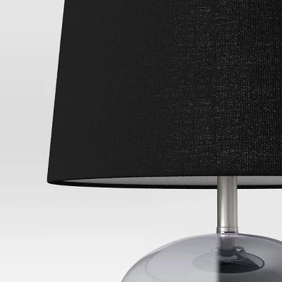 Smoked Glass Table Lamp Black (Includes LED Light Bulb) - Threshold™ - Image 3