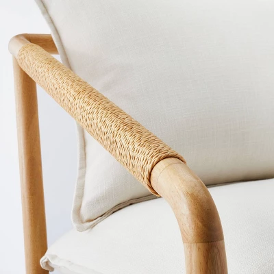 Ventura Upholstered Accent Chair With Wood Frame Natural - Threshold™ Designed With Studio McGee - Image 4