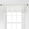1pc 54"x15" Light Filtering Stripe Border Window Valance Cream/Gray - Threshold™