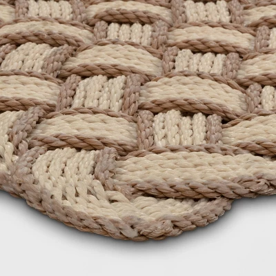 1'6"x2'6" Lovers Knot Coir Doormat Cream/Brown - Threshold™ - Image 3