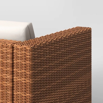 Brookfield Steel Wicker Loveseat - Light Brown - Threshold™ - Image 4