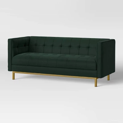 Cologne Tufted Track Arm Sofa Emerald Green - Threshold™ - Image 2