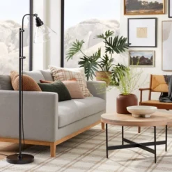 Glass Shepherd Floor Lamp Black - Threshold™ Designed With Studio McGee