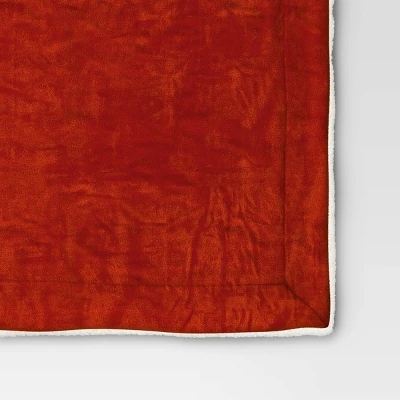 Solid Printed Plush With Shearling Reverse Throw Blanket - Threshold™ - Image 3
