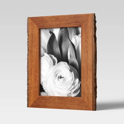 5" X 7" Vertical Sides Natural Frame Antique Wood - Threshold™ - Image 2