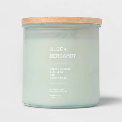 Glass Jar Aloe And Bergamot Candle Green - Threshold™ - Image 6