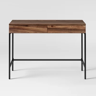 Loring Wood Writing Desk With Drawers And Charging Station - Threshold™ - Image 9