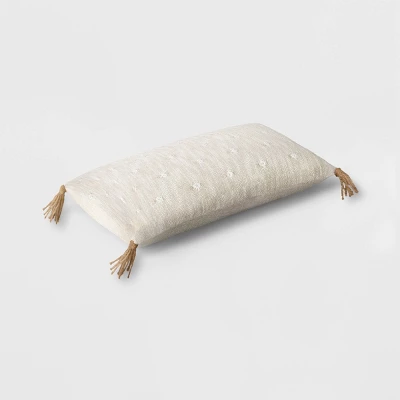 Oversize Woven Jacquard Lumbar Throw Pillow With Tassels - Threshold™ - Image 2