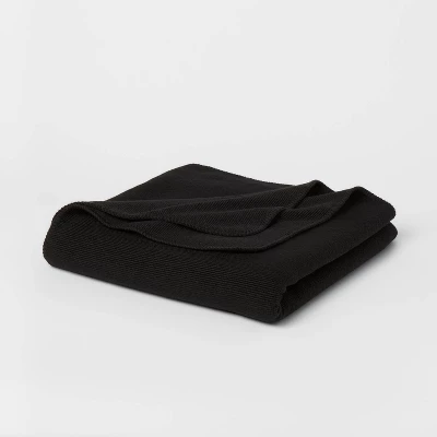 60"x80" Ribbed Faux Wool Bed Throw Blanket - Threshold™ - Image 6